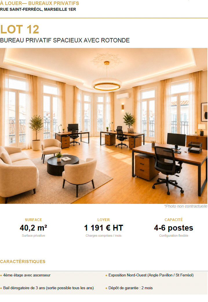 
                                                Location
                                                 Location Bureaux Marseille 13001