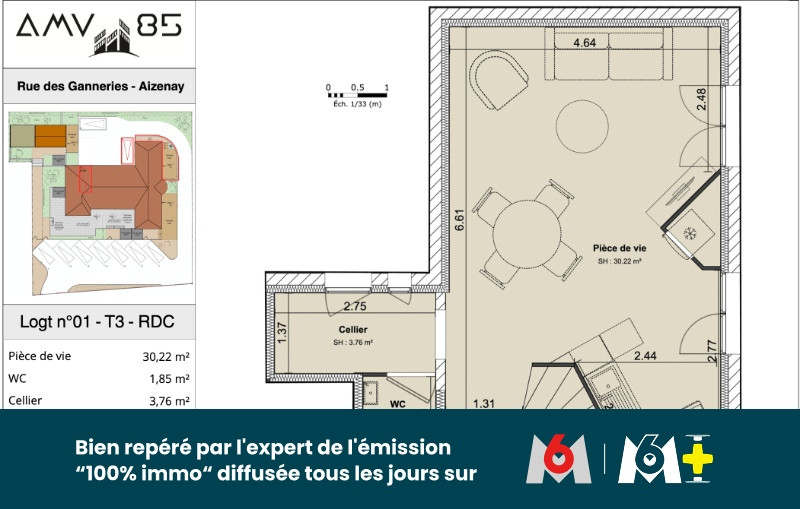 
                                                Vente
                                                 MAISON 90 m2 EN DUPLEX - 2 CHAMBRES - TERRASSE - GARAGE - STATIONNEMENTS