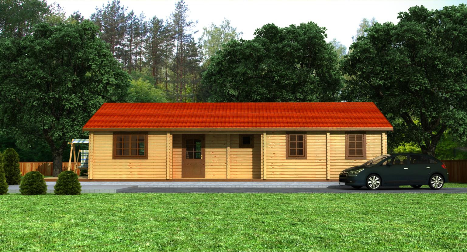 
                                                Vente
                                                 MAISON BOIS KIT GreenLife© 91m2 3ch. pret à monter