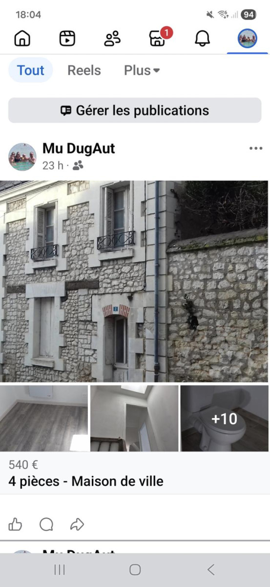 
                                                Location
                                                 Maison coeur de ville faite a neuf tous commerces