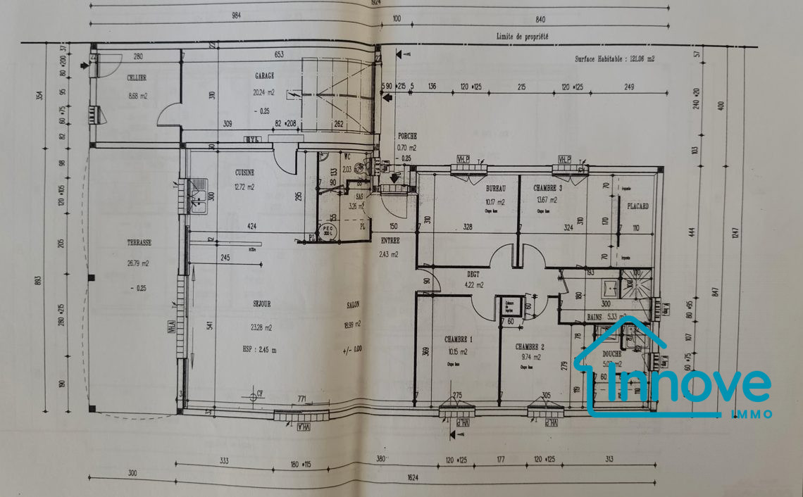 
                                                Vente
                                                 Maison confortable de plain-pied – 120 m² – 4 chambres –