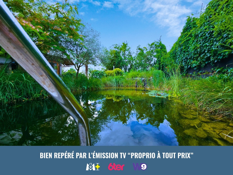 
                                                Vente
                                                 Maison d’artiste avec piscine naturelle, sauna et dépendance – 12 ares – Algolsheim