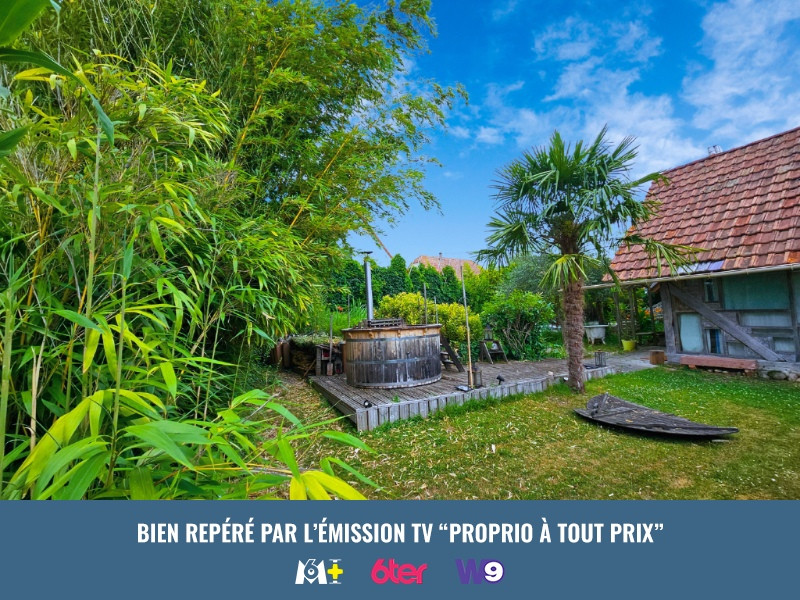 
                                                Vente
                                                 Maison d’artiste avec piscine naturelle, sauna et dépendance – 12 ares – Algolsheim