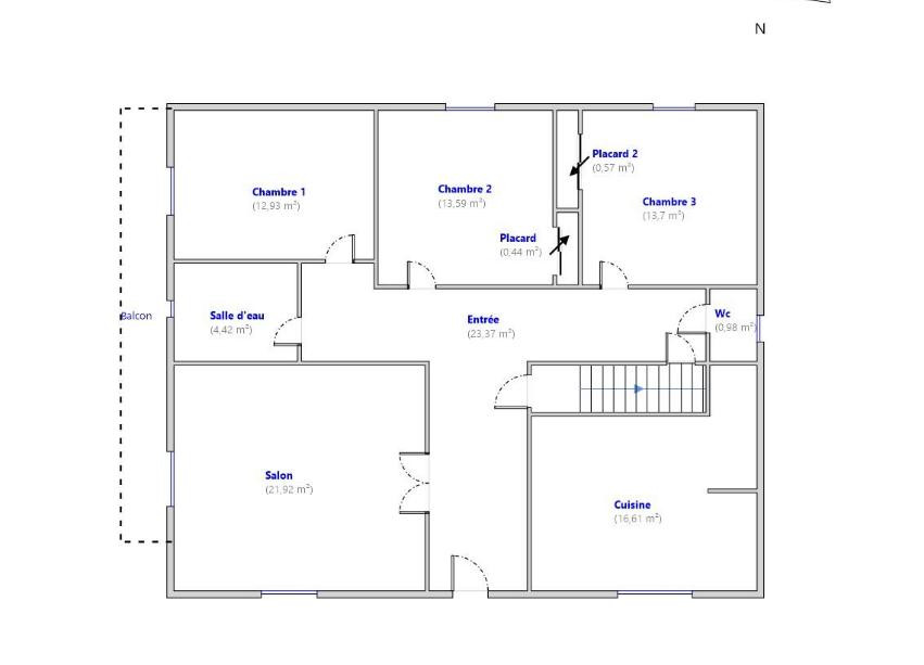 
                                                Vente
                                                 Maison de village  rénovée fin des années 60