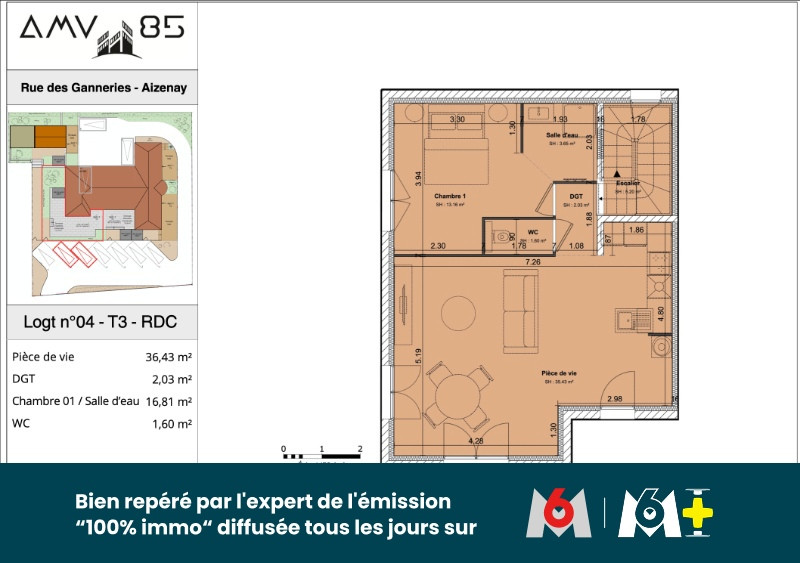 
                                                Vente
                                                 MAISON  EN DUPLEX-2 CHAMBRES-TERRASSE-2 PLACES DE STATIONNEMENT-BOX