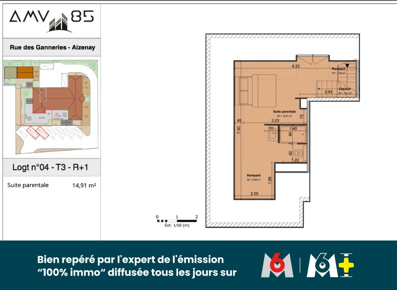
                                                Vente
                                                 MAISON  EN DUPLEX-2 CHAMBRES-TERRASSE-2 PLACES DE STATIONNEMENT-BOX