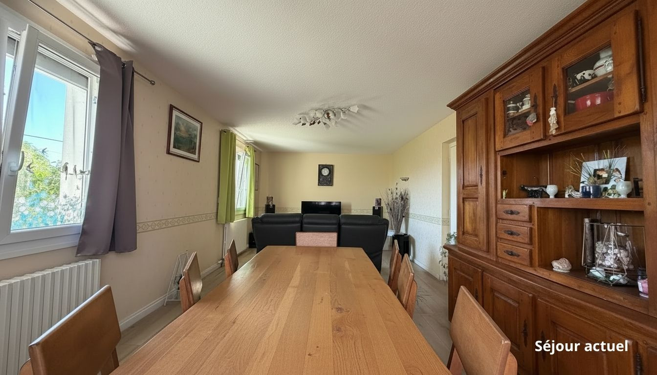 
                                                Vente
                                                 MAISON RENOVEE 145 m², GARAGE 40 m², TERRAIN 1 555 m², CORSANT-LA NEUVE