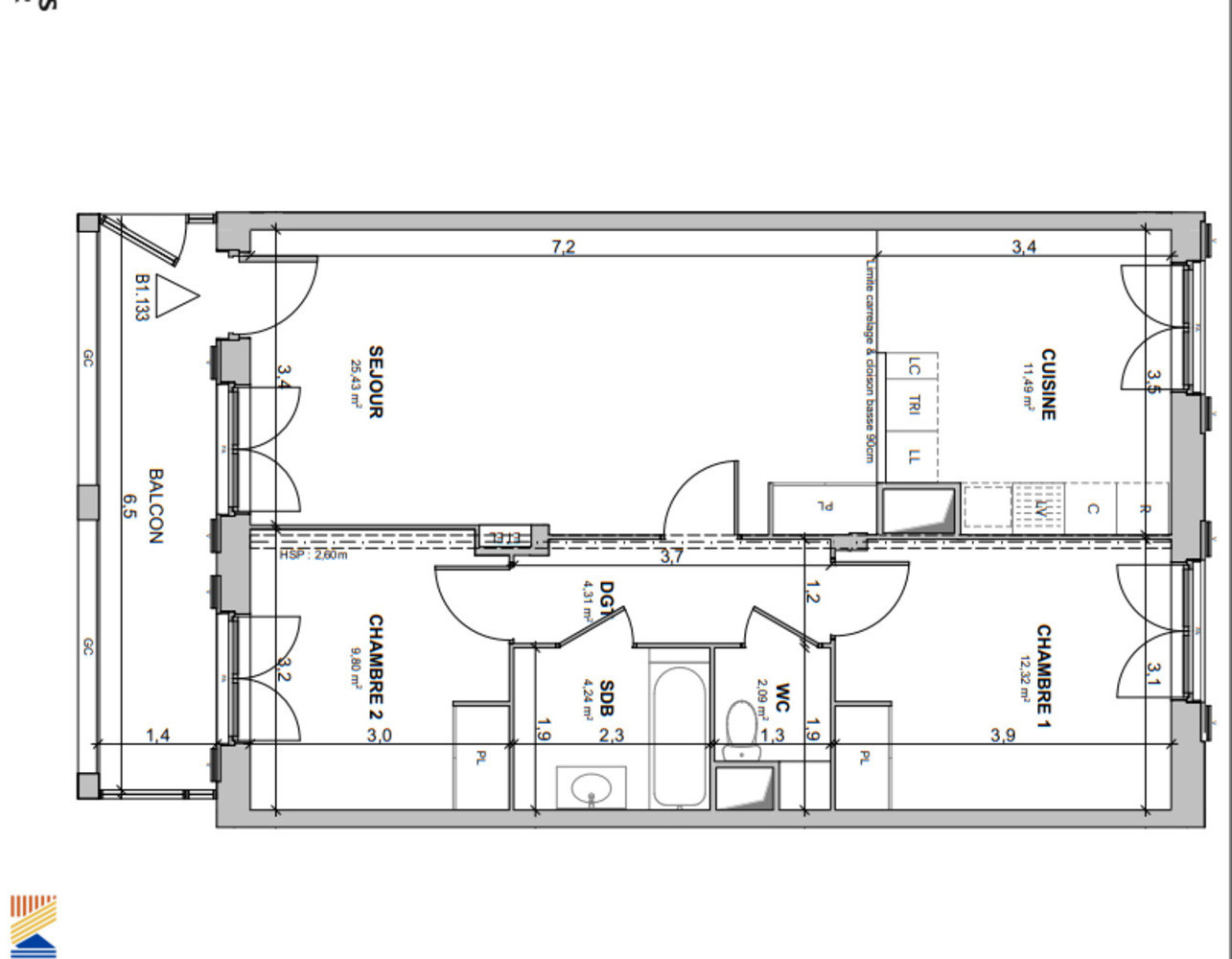 
                                                Location
                                                 Nanterre – F3 meublé neuf | RER A & E |Pkg