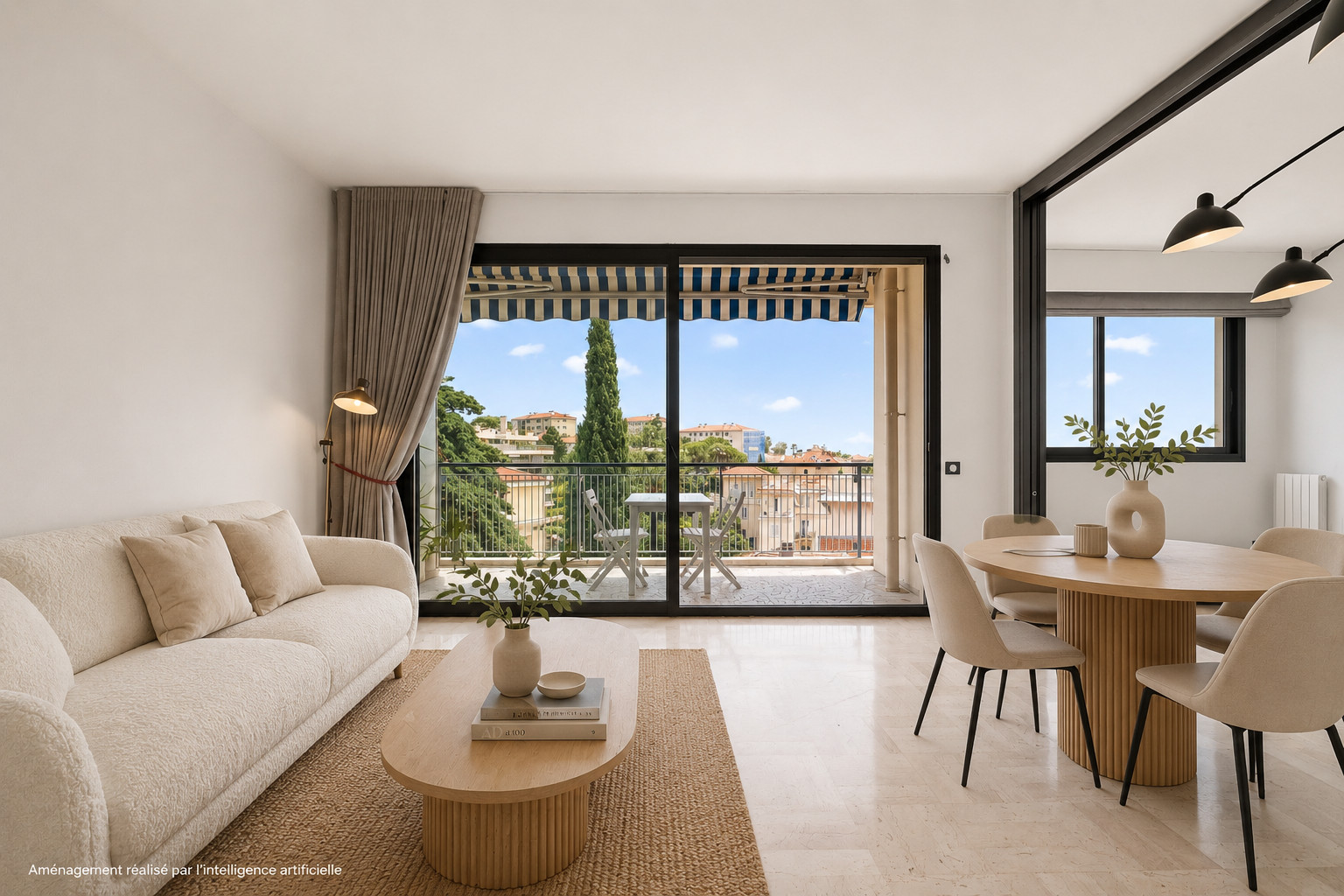 
                                                Vente
                                                 Nice Cimiez - 3 pièces 72 m² refait à neuf avec terrasse et vue panoramique sur la mer dans résidence avec parc