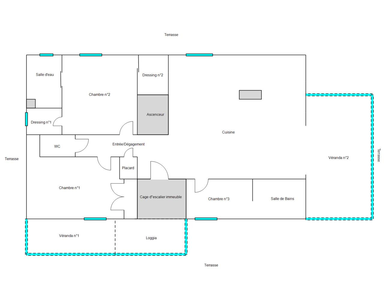 
                                                Vente
                                                 Nice Cimiez - Toit terrasse 3/ 4 pièces de 110 m2 habitables avec terrasse 317 m2