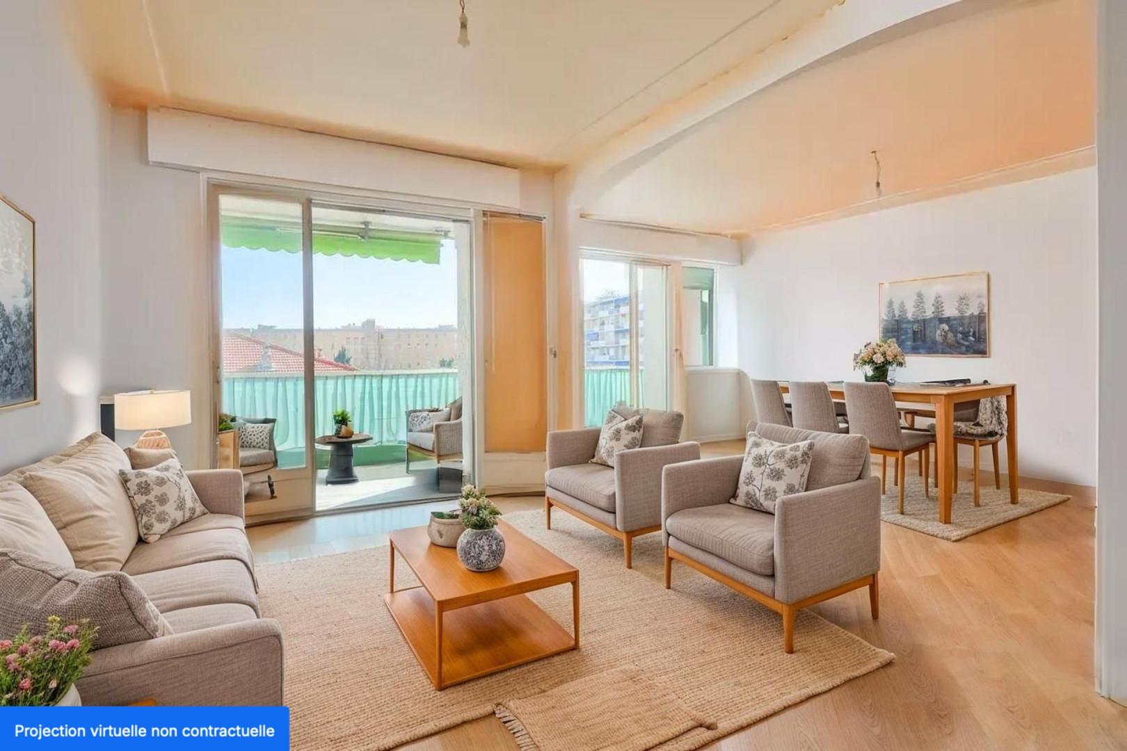 
                                                Vente
                                                 Nice - Parc Impérial - Grand 3-4 pièces traversant de 83,60 m2 avec stationnement.