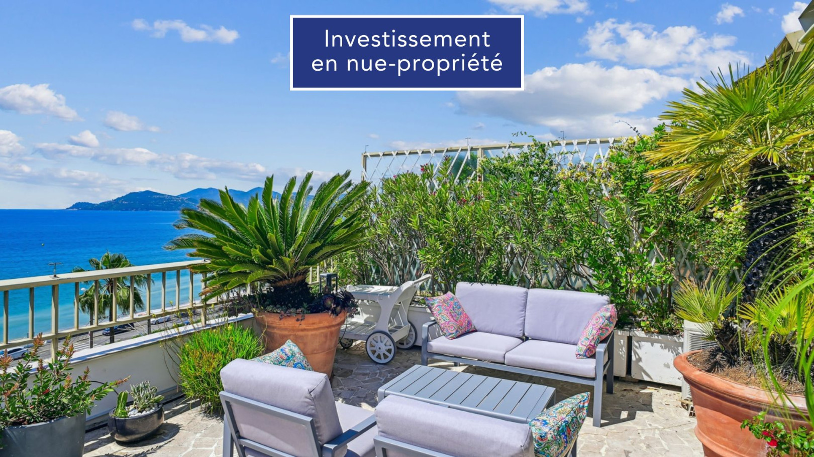 
                                                Vente
                                                 NUE-PROPRIETE- DERNIER ETAGE - 83 M² DE TERRASSES, AVEC 38% DE DECOTE.
