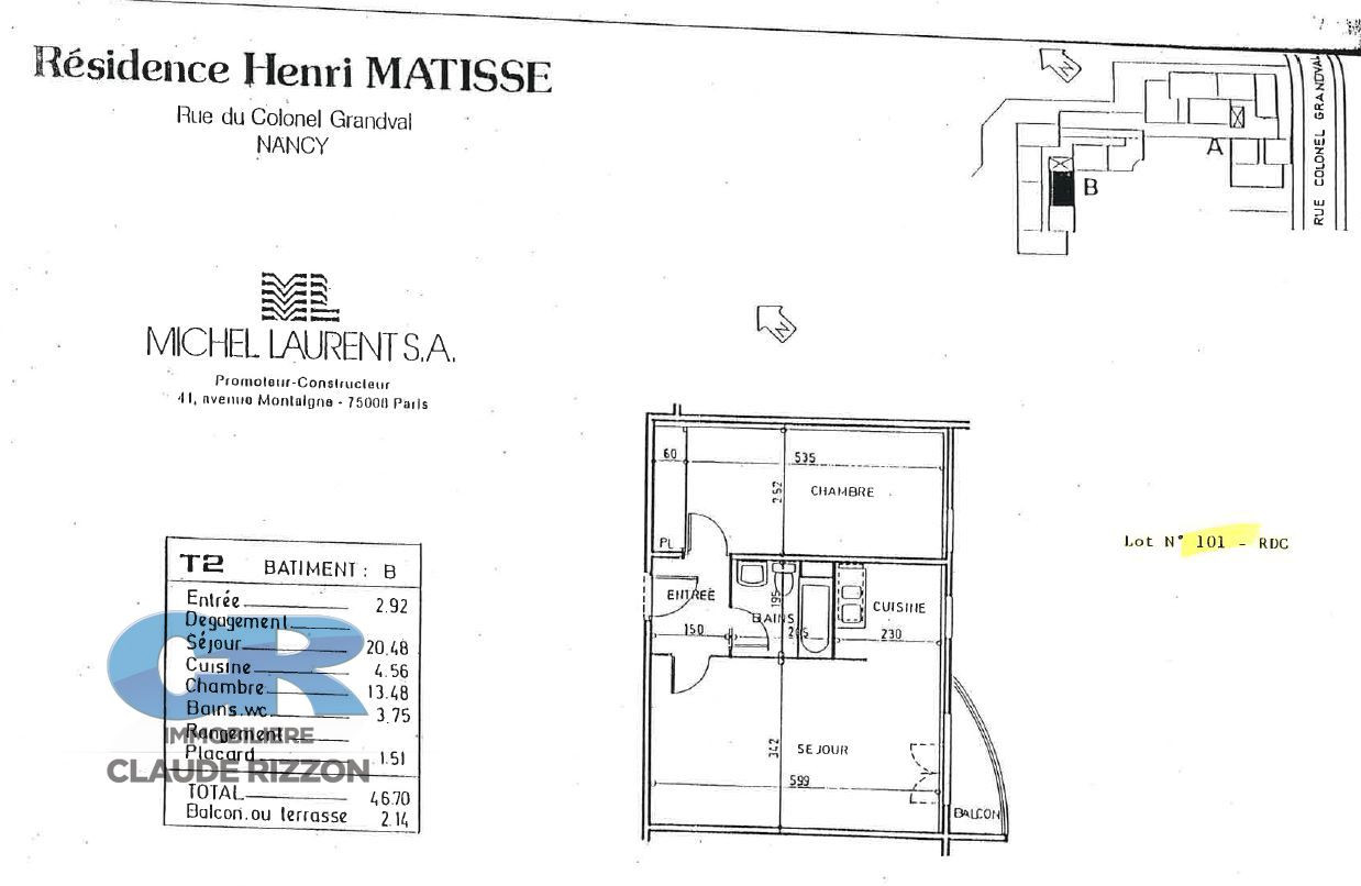 
                                                Vente
                                                 PARC STE MARIE - 2 pièces à vendre