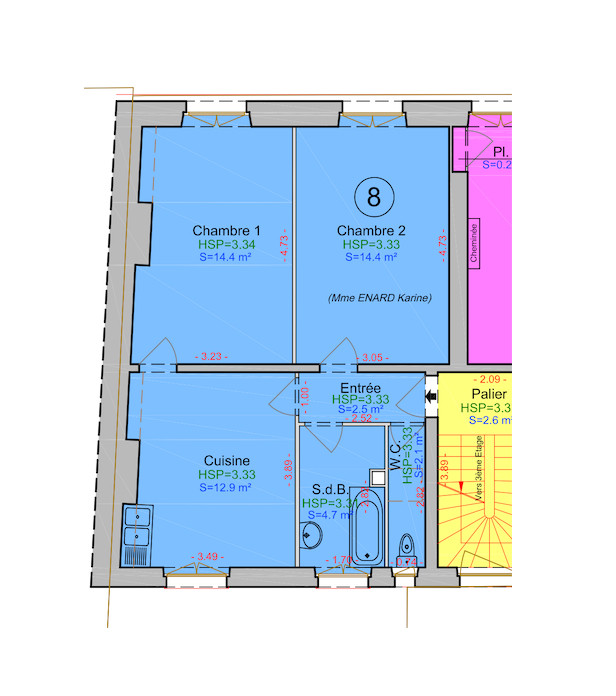 
                                                Vente
                                                 Paris 7e - Appartement 2 pièces - Loué