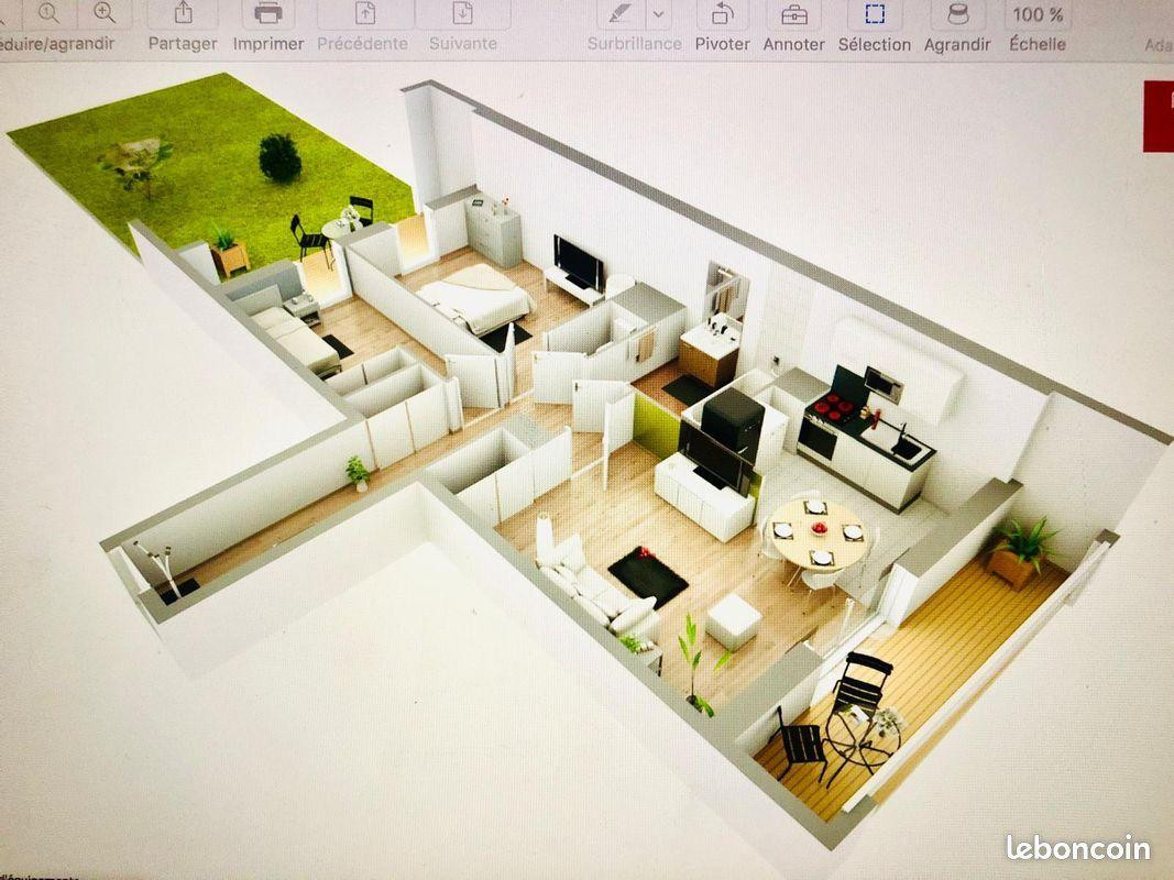 
                                                Location
                                                 Perle Rare-New F3+Jardin 65m-proche Porte de Paris