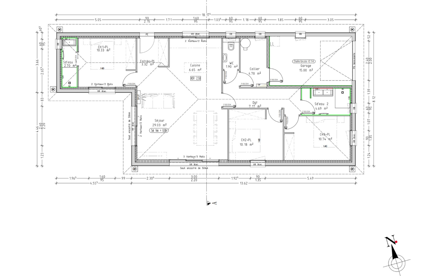 
                                                Vente
                                                 proche lac 3 ch 95m2 + garage sur terrain 850 m2