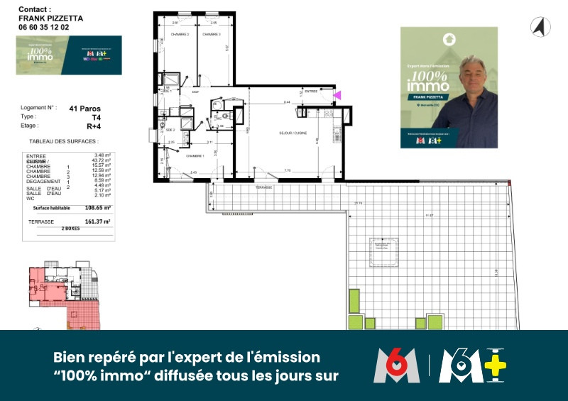 
                                                Vente
                                                 RARE À LA VENTE –TERRASSE 162m2 MARSEILLE 8ᵉ – VIEILLE CHAPELLE