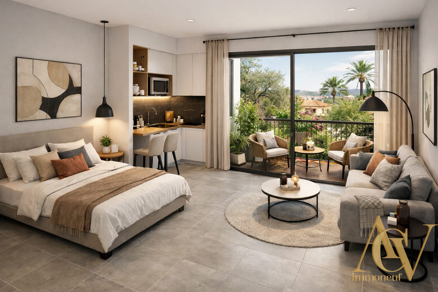 
                                                Vente
                                                 Rare ! Grand Studio Résidence Standing Piscine