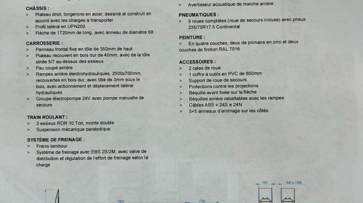 
                                                Matériel BTP
                                                 Remorque porte engins