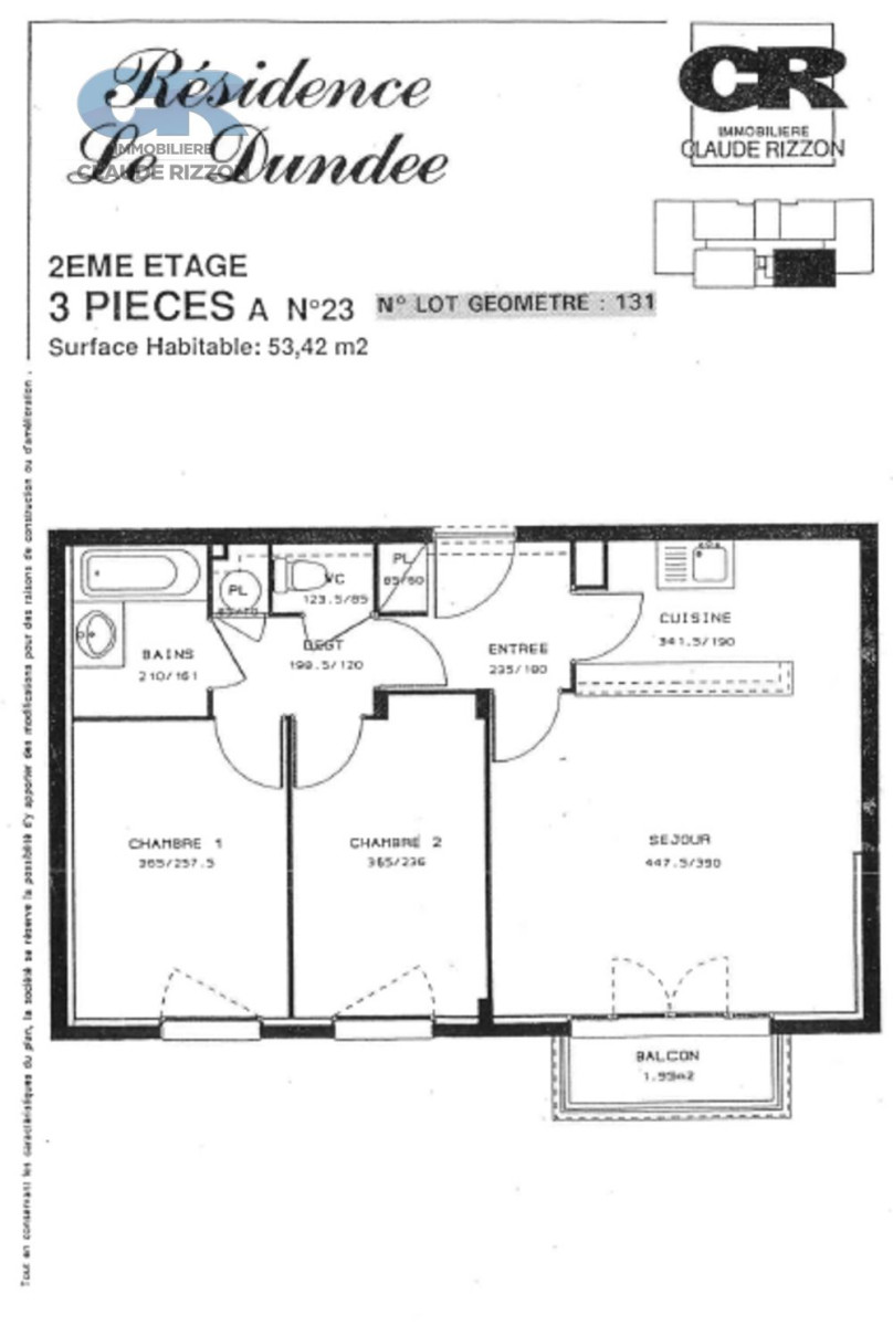 
                                                Vente
                                                 RIVES DE MEURTHE - 3 pièces à vendre