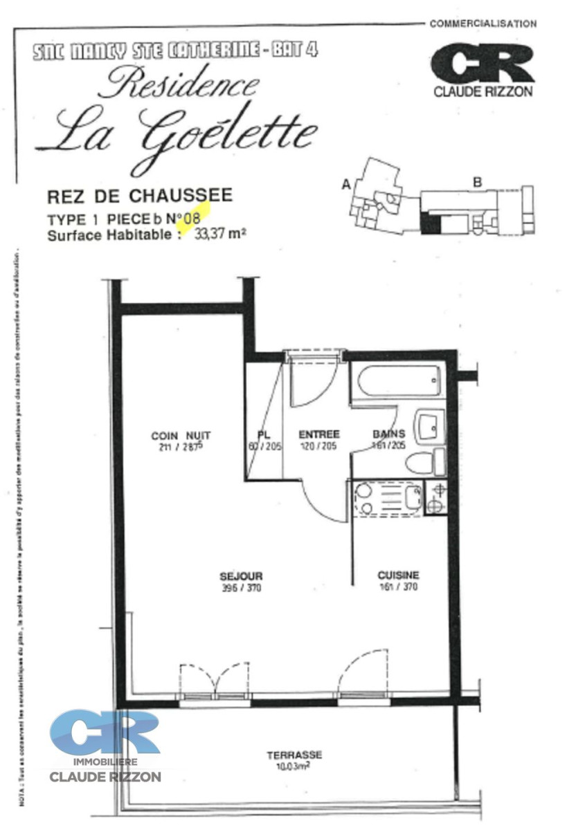 
                                                Vente
                                                 RIVES DE MEURTHE - F1B loué à vendre