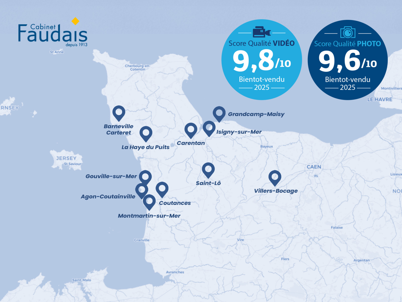 
                                                Vente
                                                 Saint clair sur l'Elle Terrain de 377m2