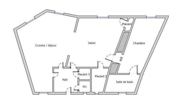 
                                                Location
                                                 Spacieux lumineux T2 de 59m2 centre ville 550€