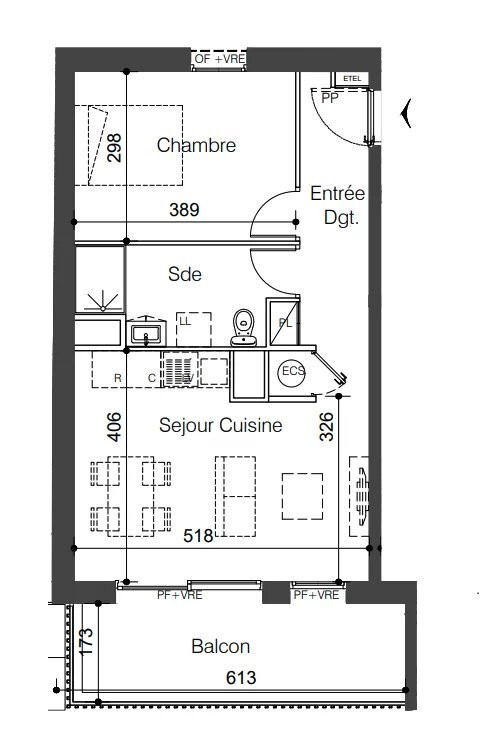 
                                                Vente
                                                 Spécial investisseur : Appartement T2  aux Sables d'Olonne