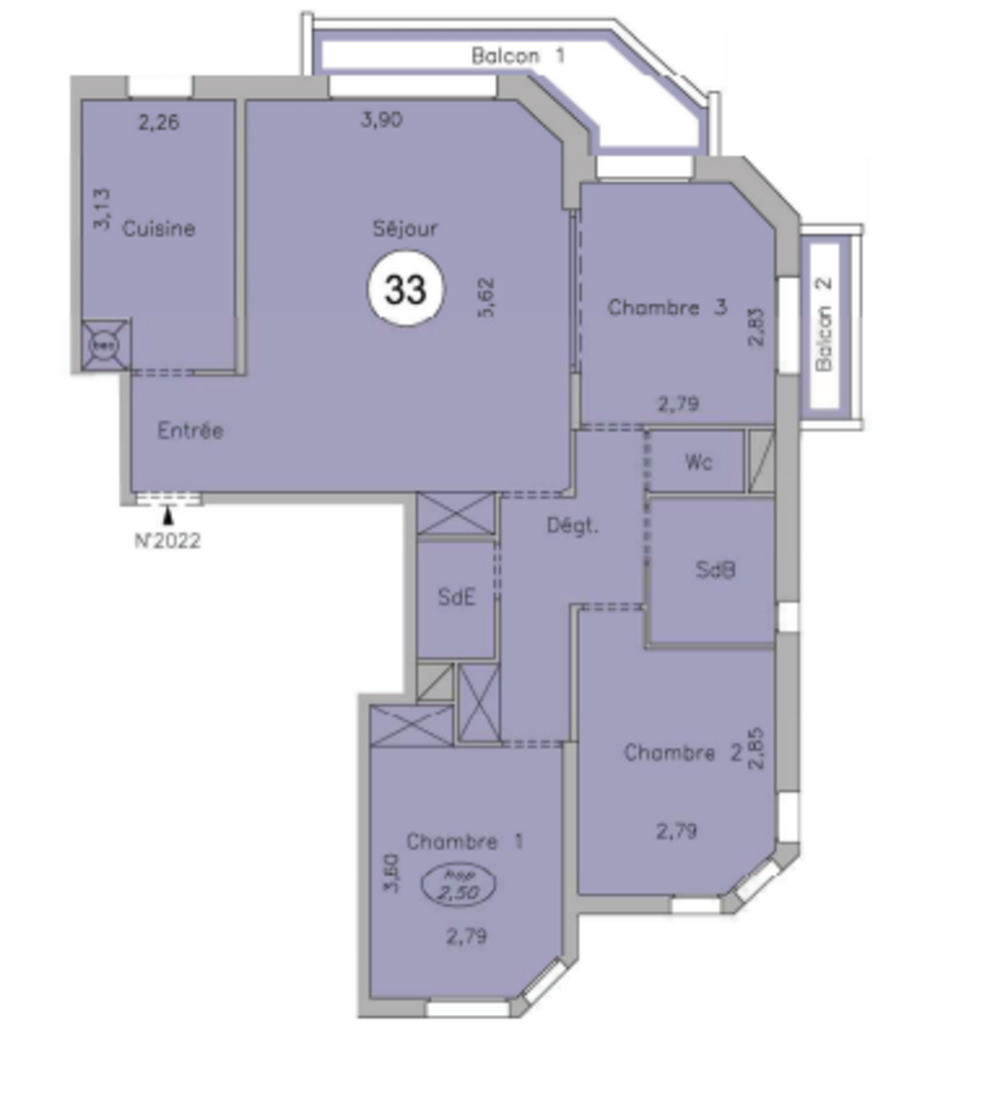
                                                Vente
                                                 Spécial investisseur - Appartement T4 de 82,40m2 avec Balcon