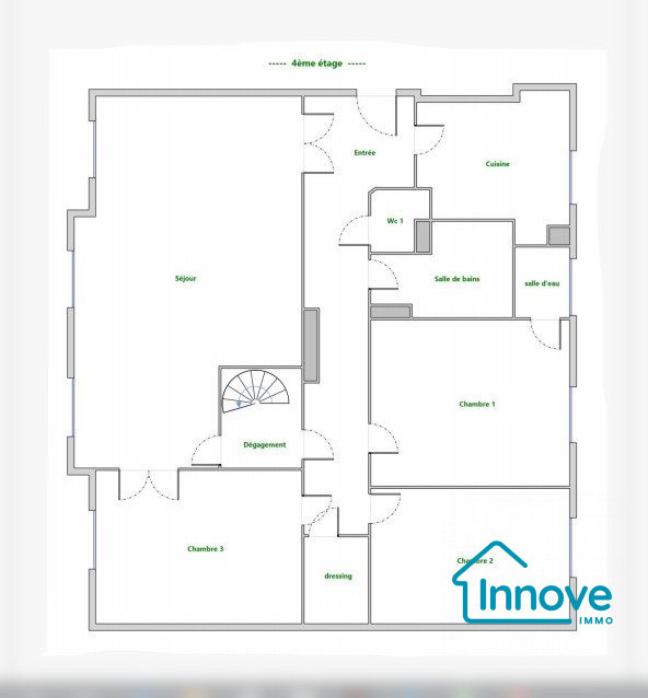 
                                                Vente
                                                 Square Jean Houdon- Appartement familial 7 pièces - 138 m²