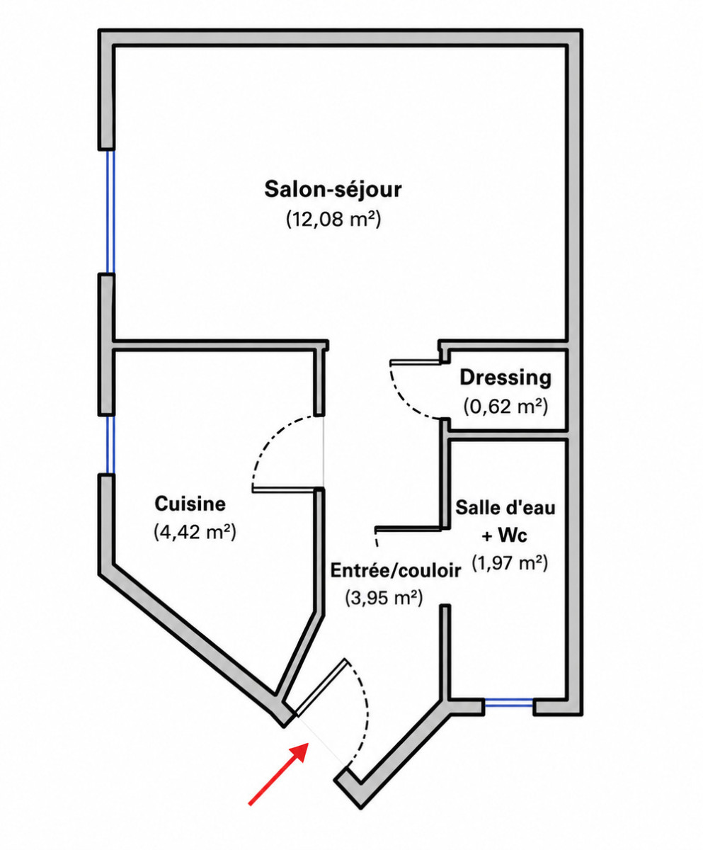 
                                                Vente
                                                 Studio 23 m² rénové à neuf – Malakoff