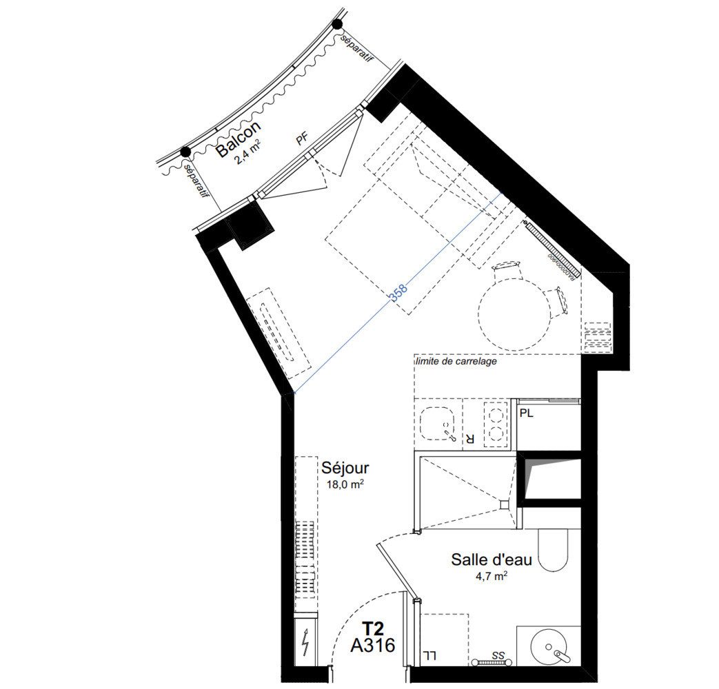 
                                                Vente
                                                 Studio au coeur du 14ème arrondissement