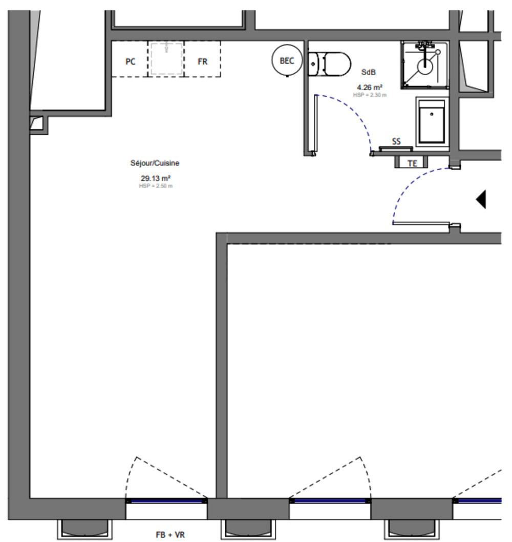 
                                                Vente
                                                 Studio de 33m2 à Sévres