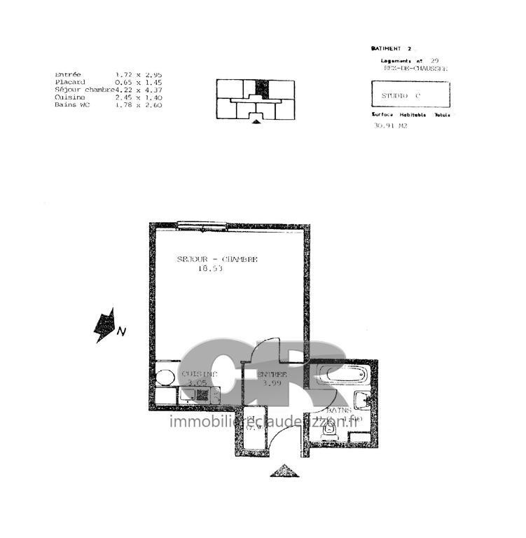
                                                Location
                                                 studio f1 bis avec place de parking