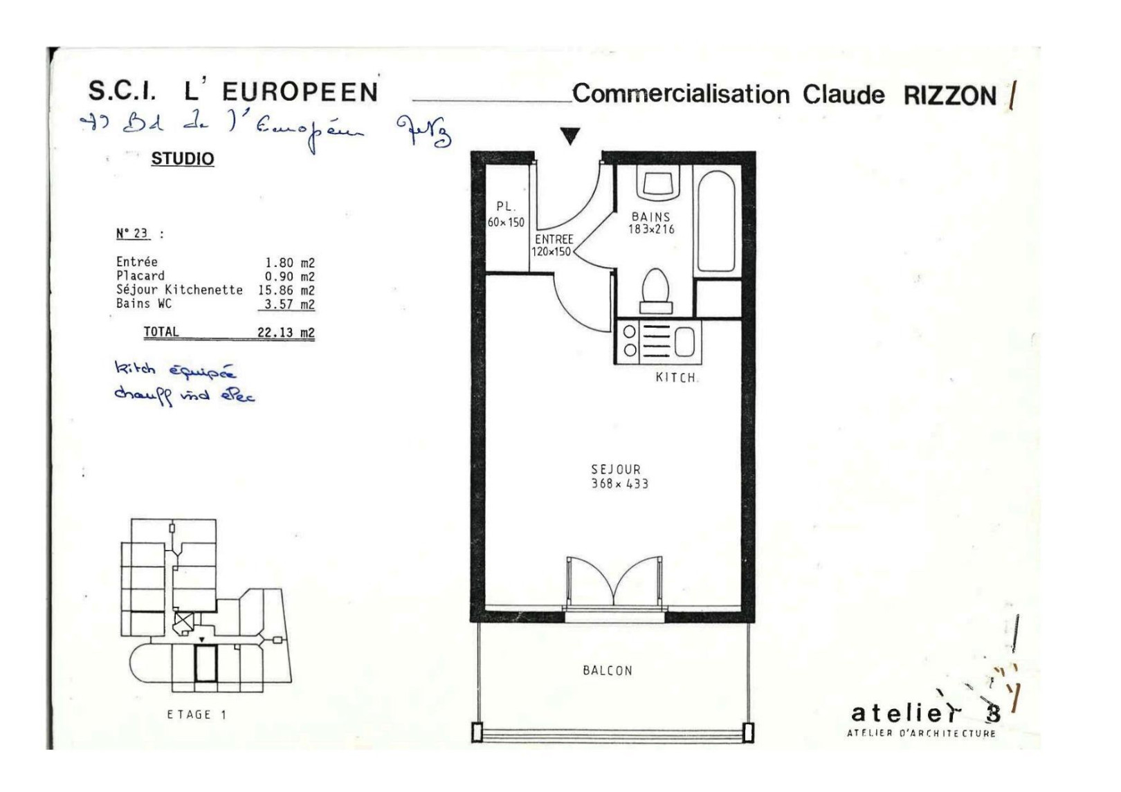 
                                                Vente
                                                 Studio Metz BELLECROIX