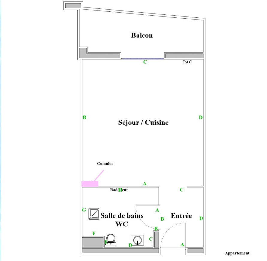 
                                                Vente
                                                 Studio VUE MER Nice ouest Carras Promenade
