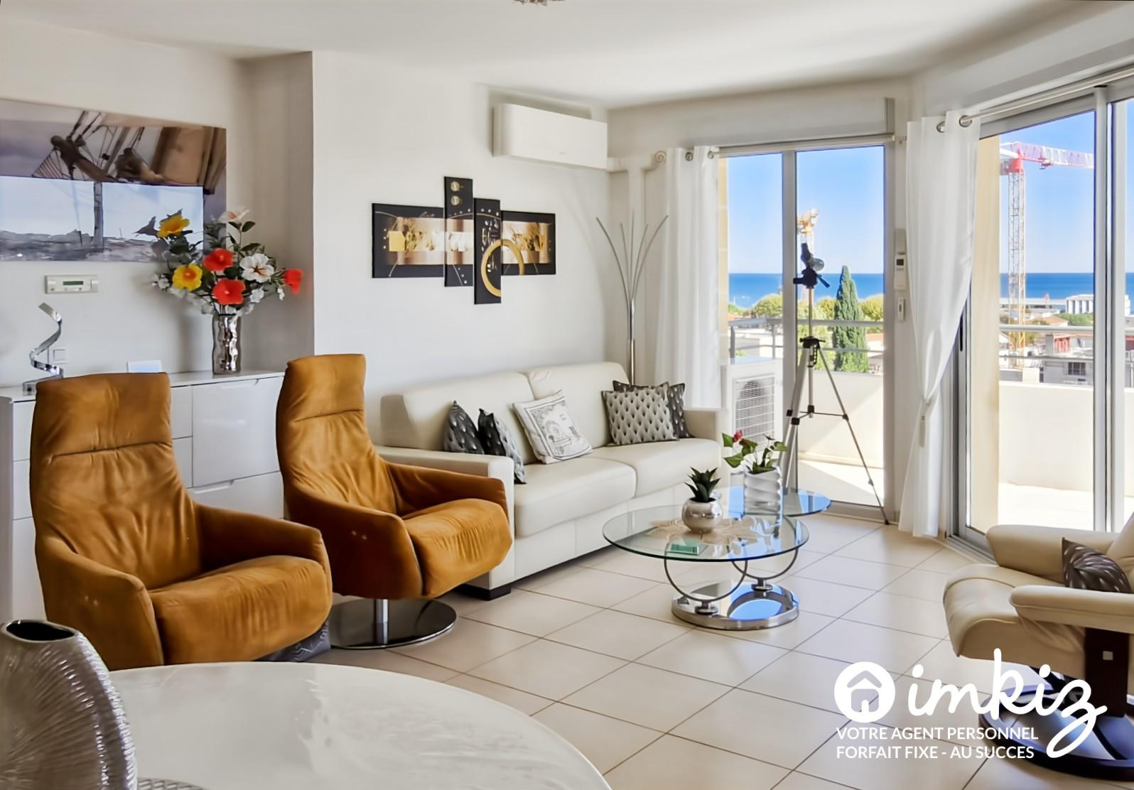 
                                                Vente
                                                 Superbe 3 pièces  vue mer, terrasse, garage