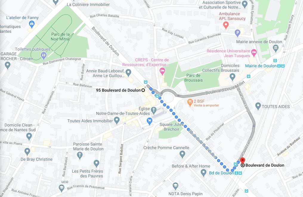 
                                                Location
                                                 T1bis recent 32m2 Boulevard de Doulon