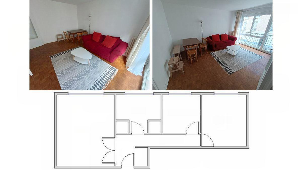 
                                                Location
                                                 T2 meublé de 44 m2 sur la ligne 14
