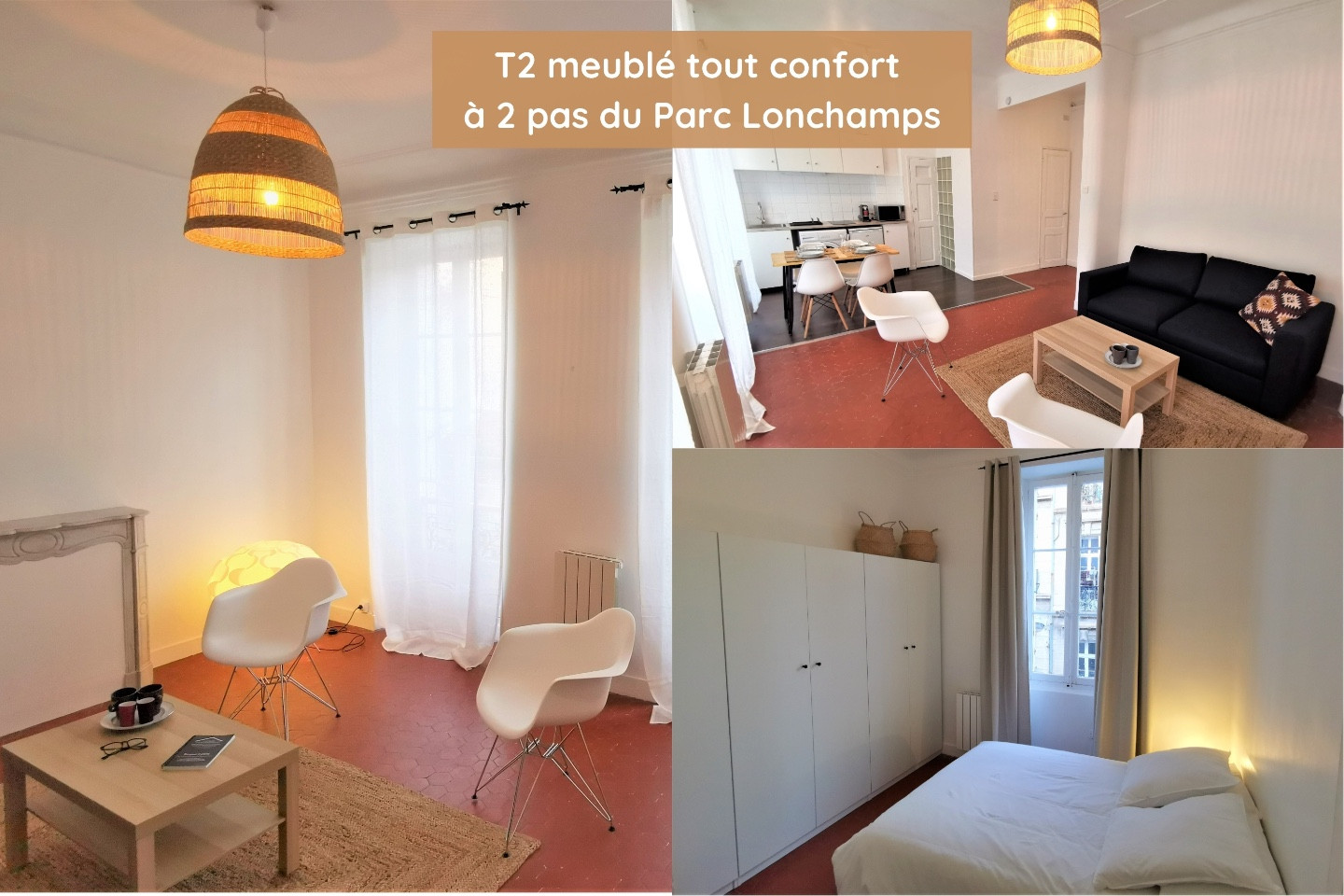 
                                                Location
                                                 T2 meublé - Parc Longchamp - 42m², Marseille 4ème