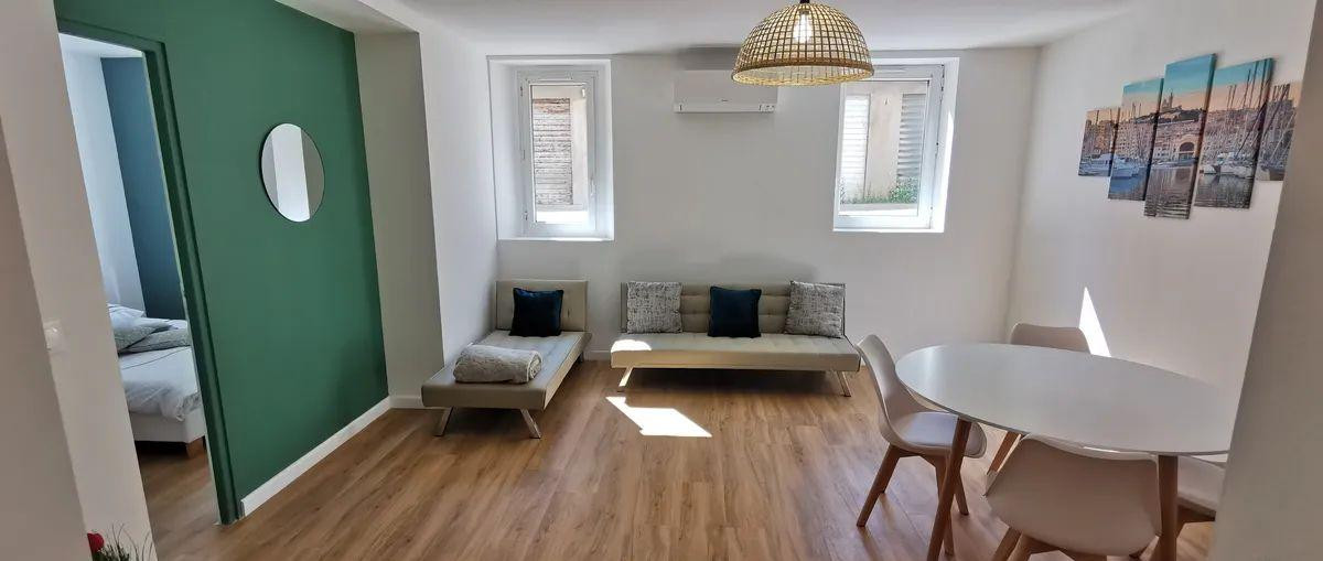 
                                                Location
                                                 T2 neuf meublé équipé Marseille plage des Catalans
