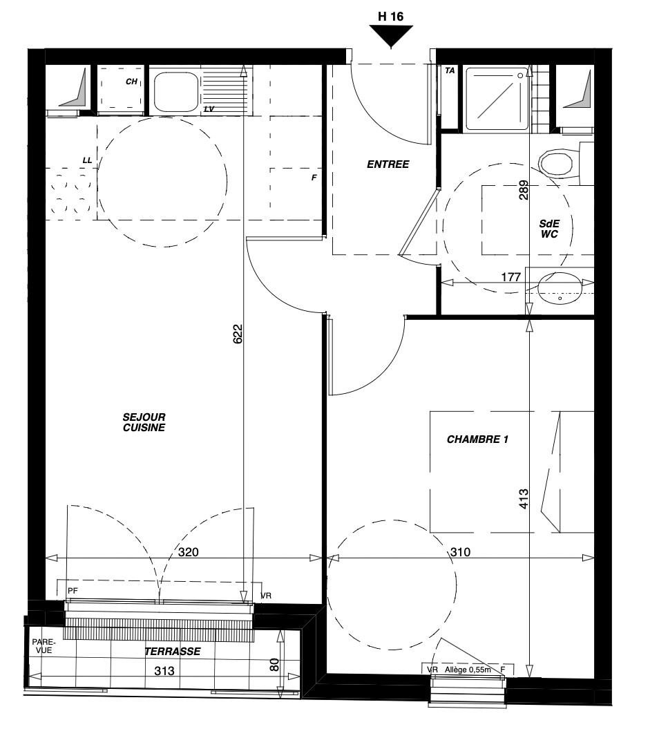 
                                                Vente
                                                 T2 pièces avec balcon - ST OUEN L'AUMONE