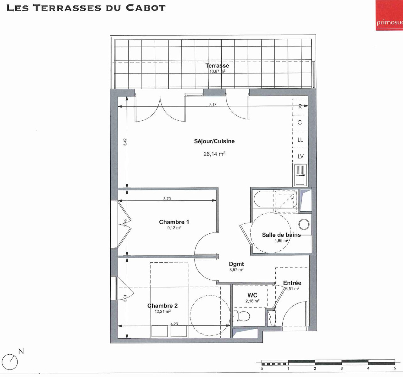 
                                                Vente
                                                 T3 dernier etage avec terrasse et box