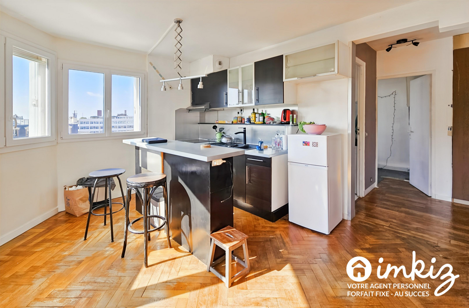 
                                                Vente
                                                 T3 lumineux, sans vis-à-vis, face au parc