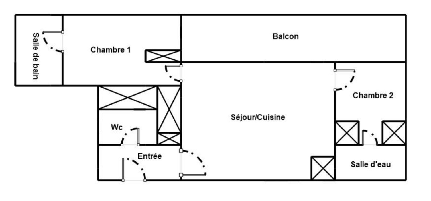 
                                                Vente
                                                 T3 pièces avec balcon - ST OUEN L'AUMONE