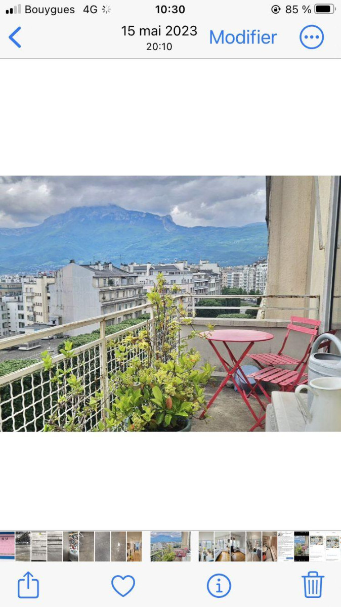 
                                                Location
                                                 T3 soleil vue et terrasse, Cuisine/séjour, 2 sdb