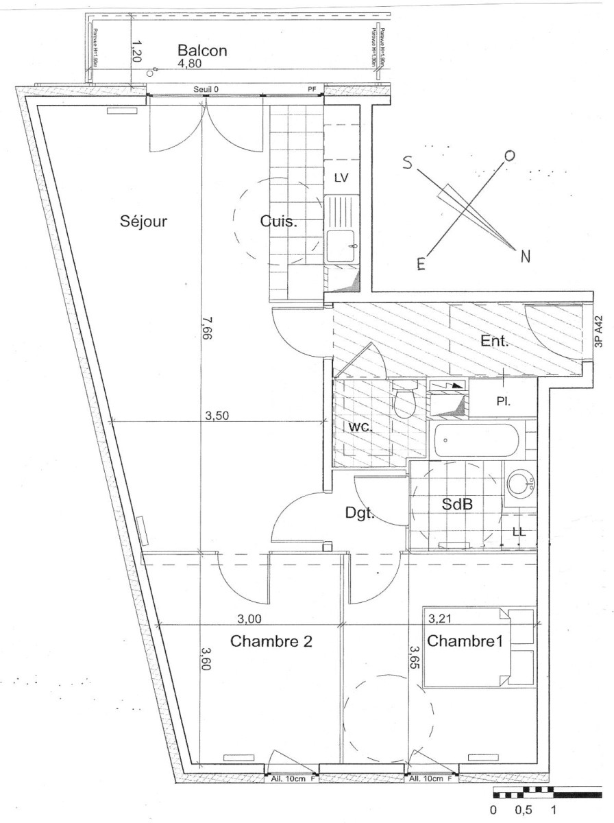 
                                                Location
                                                 T3 spacieux et lumineux avec balcon et box