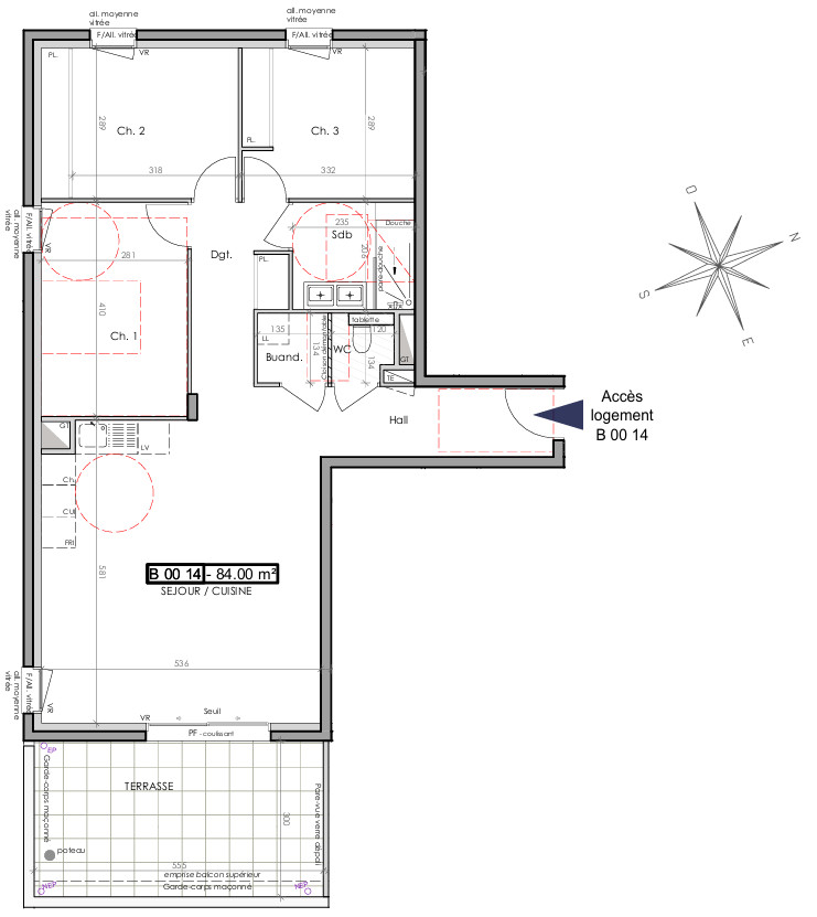 
                                                Vente
                                                 T4 avec terrasse à Claix - Idéal famille