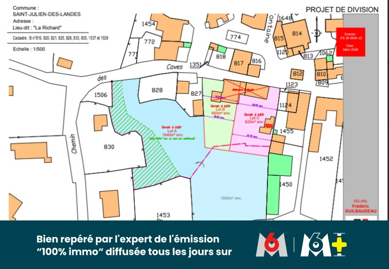 
                                                Vente
                                                 Terrain à bâtir à Saint-Julien-des-Landes – Rétro-littoral – 3 445 m² – Rare, arboré et au calme