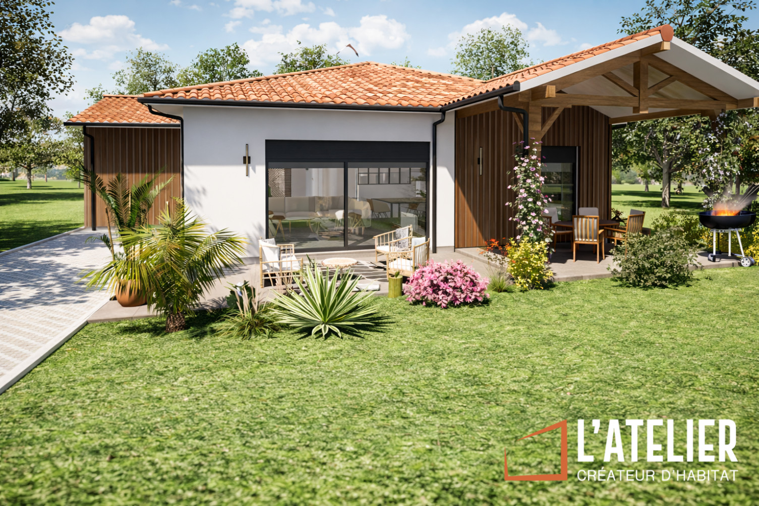 
                                                Vente
                                                 Terrain + construction à Parentis en Born